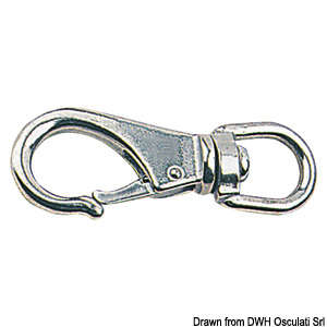 Snap-hook AISI 316 w/swivel 83 mm